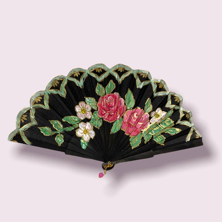 Arte e sfizio - Wholesale Handheld Folding Fan - Hand painted fans in fabric and wood10