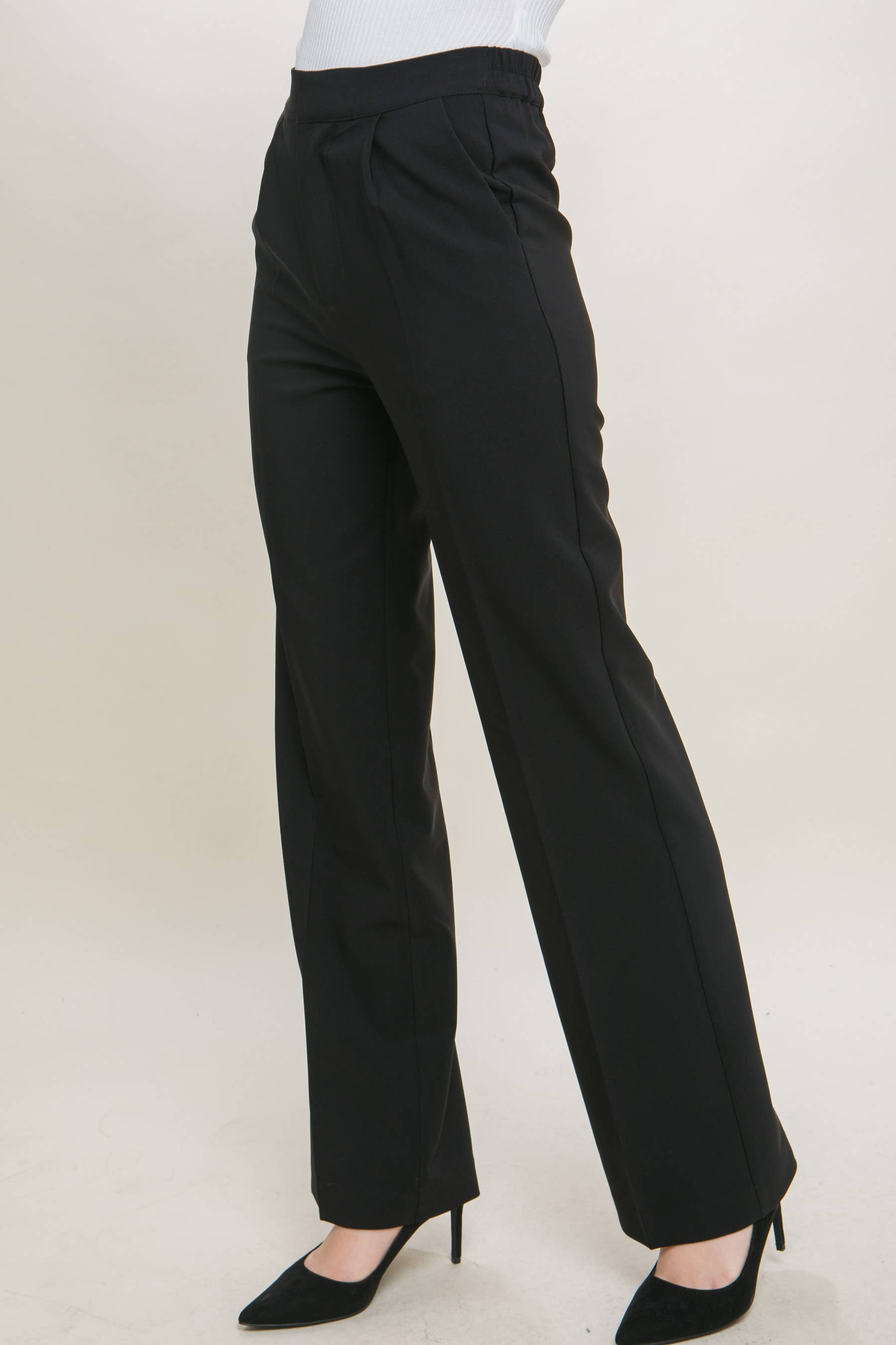 42POPS - Wholesale Pants - Women's - ",..._ Regular-Fit Dress Pants w/ Elastic Back9