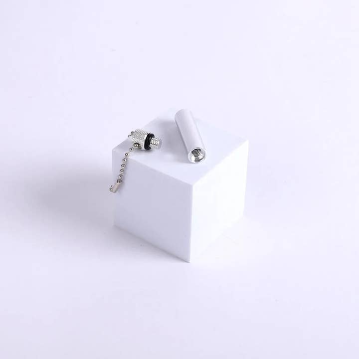 Swanson Christian Products - Wholesale Keychain - Unisex - Oil Vial Keychain Silver 1 3/4 Inch - Pack of 6