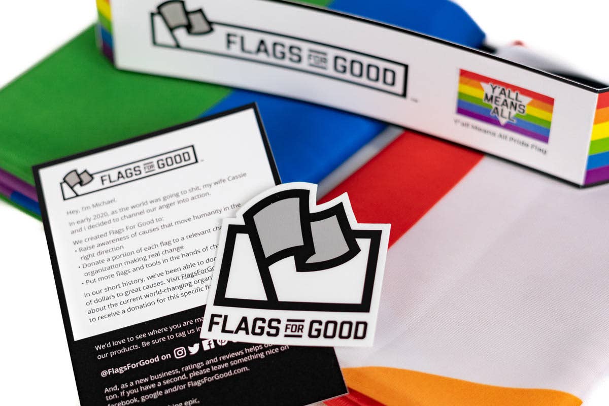 Flags For Good - Wholesale Flag - Y'all Means All Rainbow Flag1