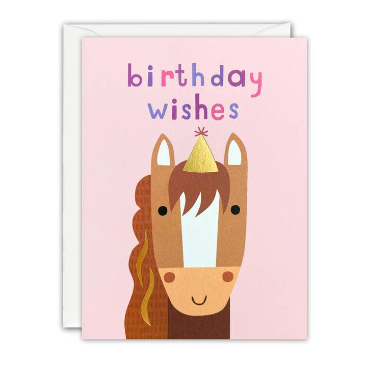 Party Horse - James Ellis Birthday Card - Q4543 for wholesale by Nelson Line