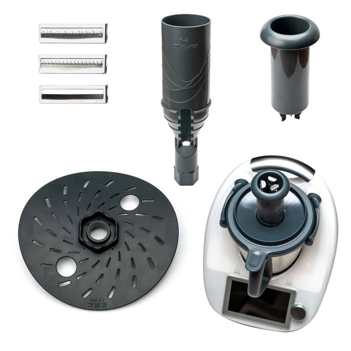 Mixcover GmbH – Großhandel Küchengerät – mixcover Spiralschneider Gemüsenudeln schneiden kompatibel mit Thermomix TM6 TM5