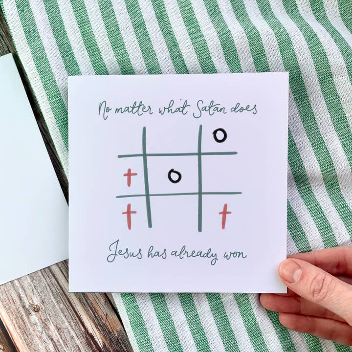 And Hope Designs - Cards, Stickers & Stationery - Wholesale Easter Card - Jesus Won Fun Christian Easter Card, Modern Religious Card2