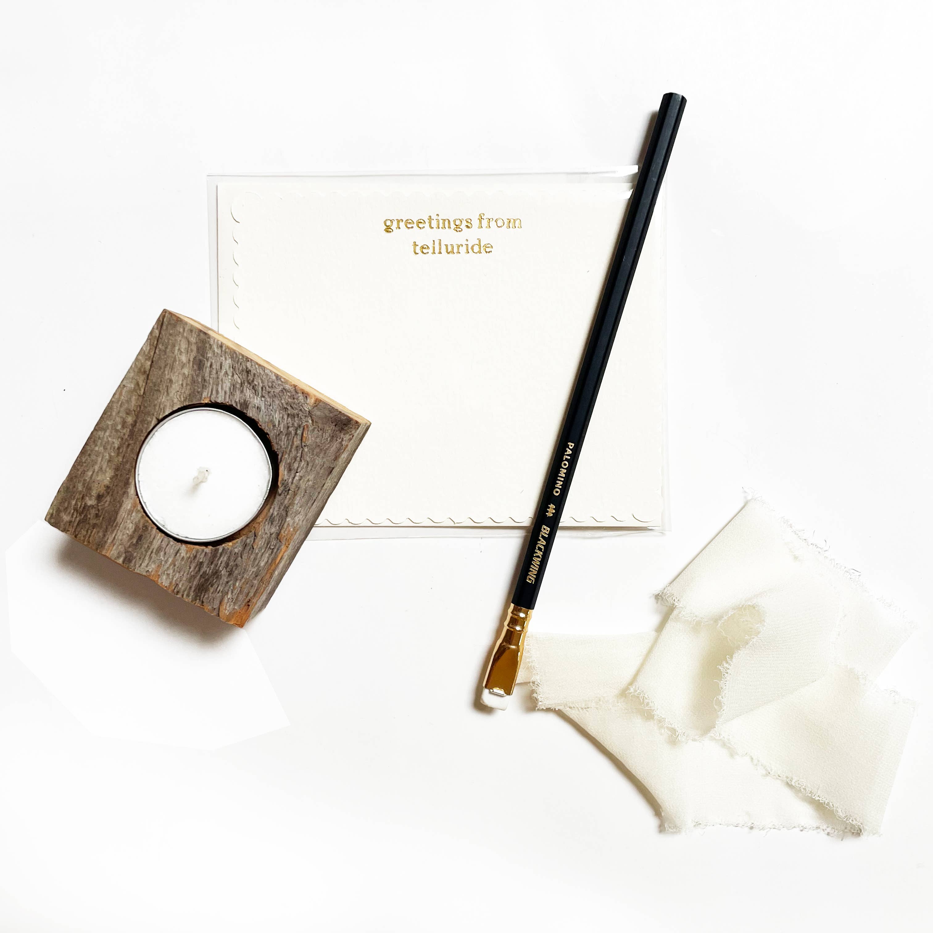 Studio Portmanteau - Wholesale Stationery/Notecard Set - Custom Text Letterpress Scalloped Flat Greeting Card4