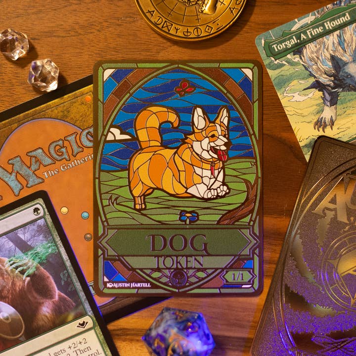 Metal MTG Token - Dog for wholesale by Dungeon Artist