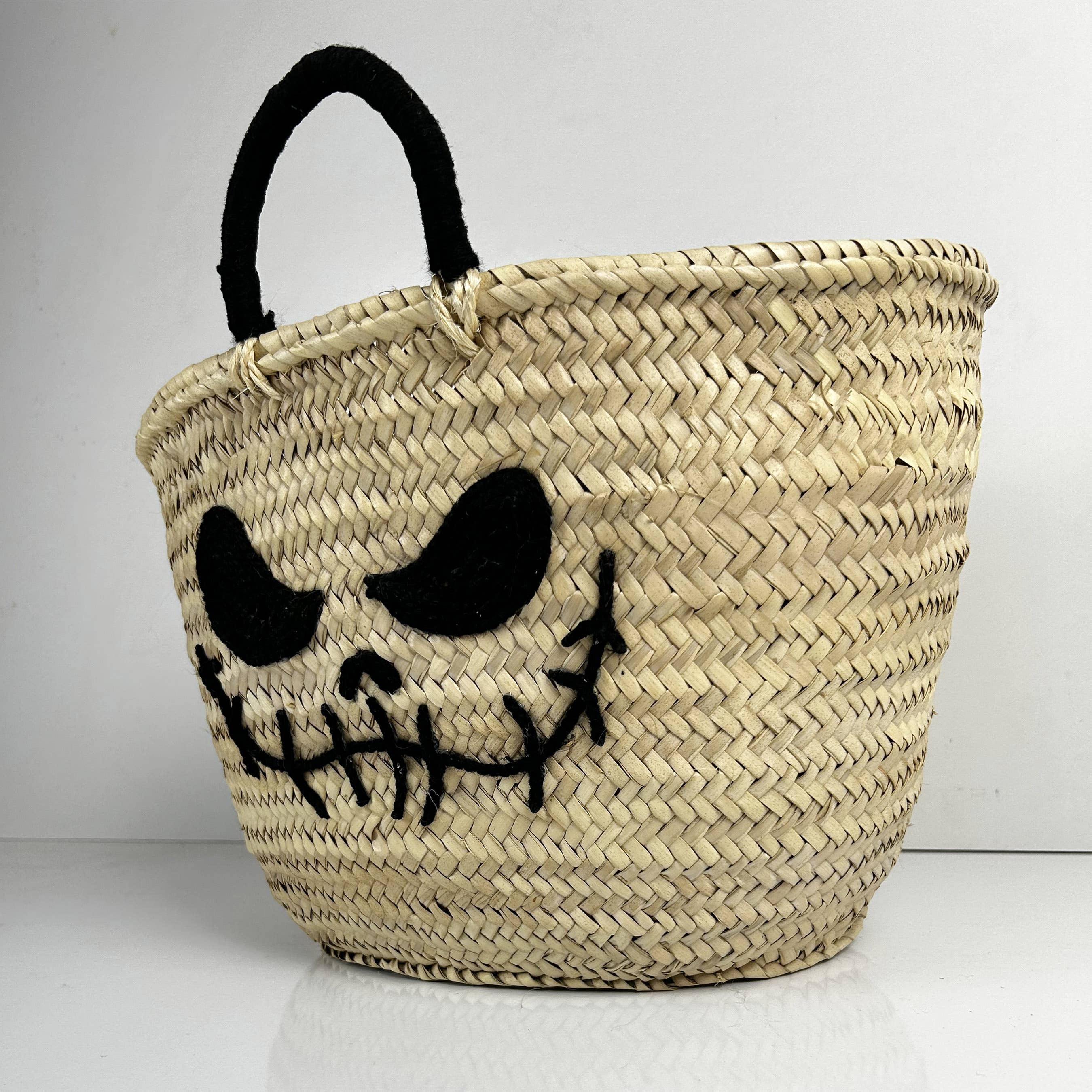 ProHandmadeDesign - Vente Sac de plage - Halloween : sac en paille personnalisé pour une astuce ou une friandise16