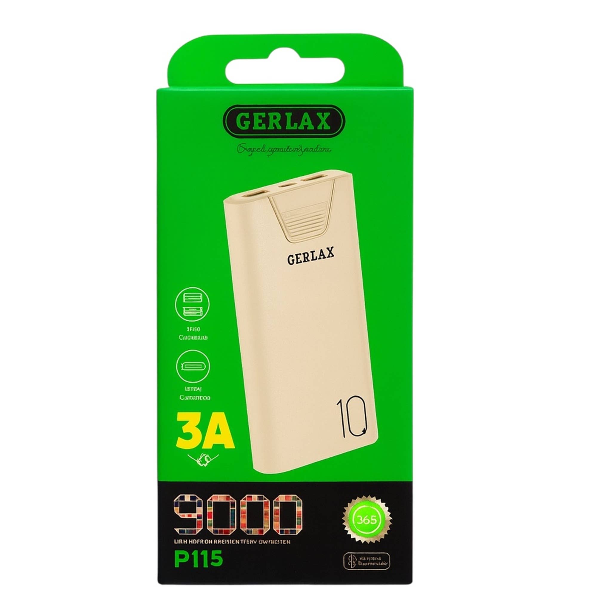 Mighty Wireless - Wholesale Portable Charger - GERLAX P115 9000mAh POWER BANK P1151