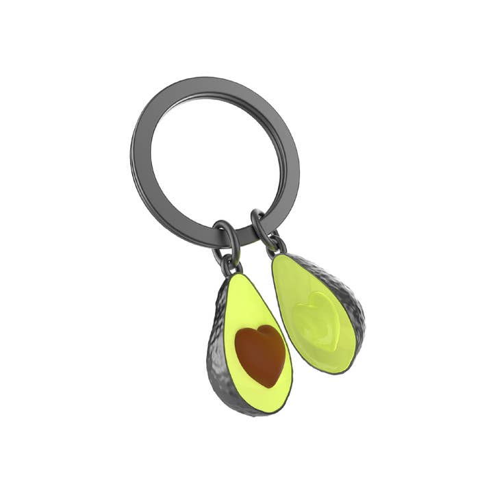 Oli Olsen - Wholesale Keychain - Unisex - Metalmorphose Green Avocado With Heart Seed Keyring1