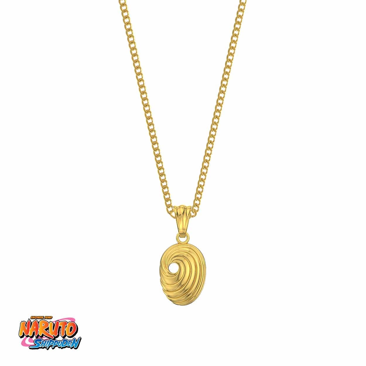 Gold Naruto™ Tobi Mask Necklace for wholesale on Faire0