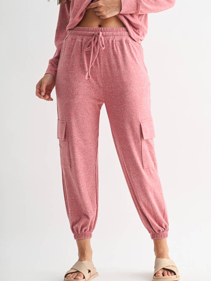 Brushed Hacci Cargo Lounge Jogger Pant for wholesale by Mono B