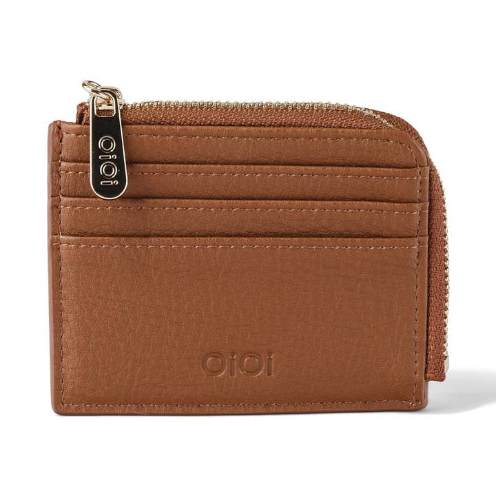 Card Wallet - Chestnut Vegan Leather for wholesale by OiOi