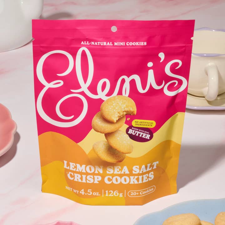 Mini Lemon Sea Salt Crisp Cookies for wholesale by Eleni's Cookies
