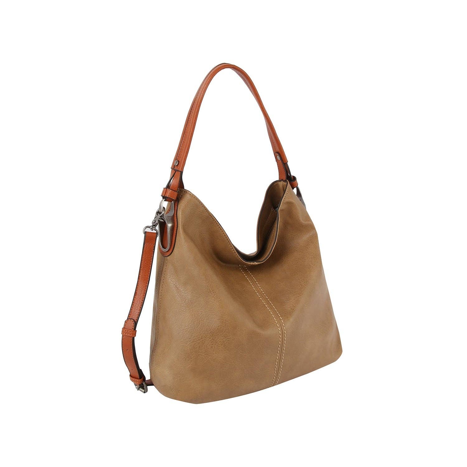 Handbag Factory Corp - Vente Sac porté épaule – femme - Sac à main hobo en cuir doux au quotidien4