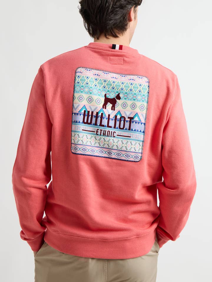 Felpa con logo e stampa etnica per la vendita all'ingrosso da parte di williot