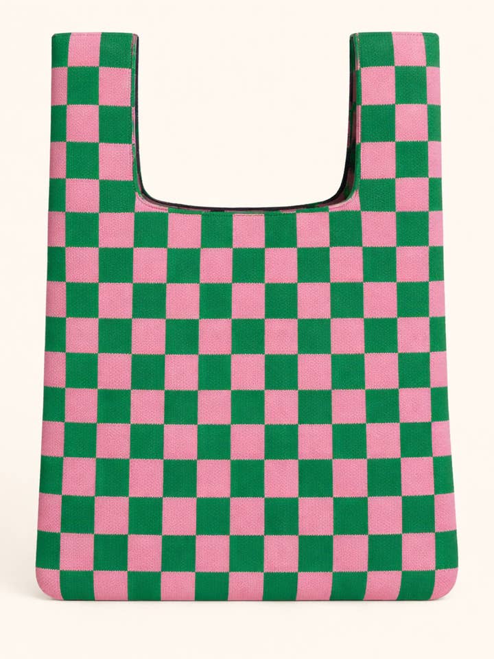 Bold Checker – Knitted bag for wholesale by TOKEII LTD
