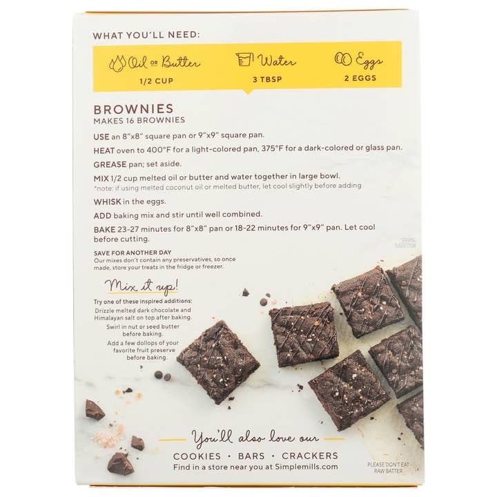 KeHE Distributors, LLC - Wholesale Brownie Mix - Simple Mills Mix Brownie 12.9 oz1