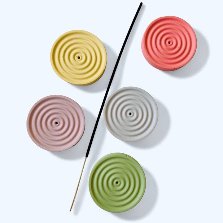 Fire and Moth Co - Wholesale Incense holder - Colorful Concrete Round Mini Incense Holder Gift Home Decor2