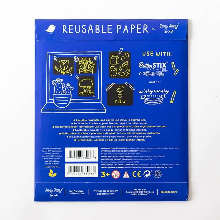 Jaq Jaq Bird - Wholesale Art Set - Kids & Baby - Reusable & Erasable Paper 10 pack