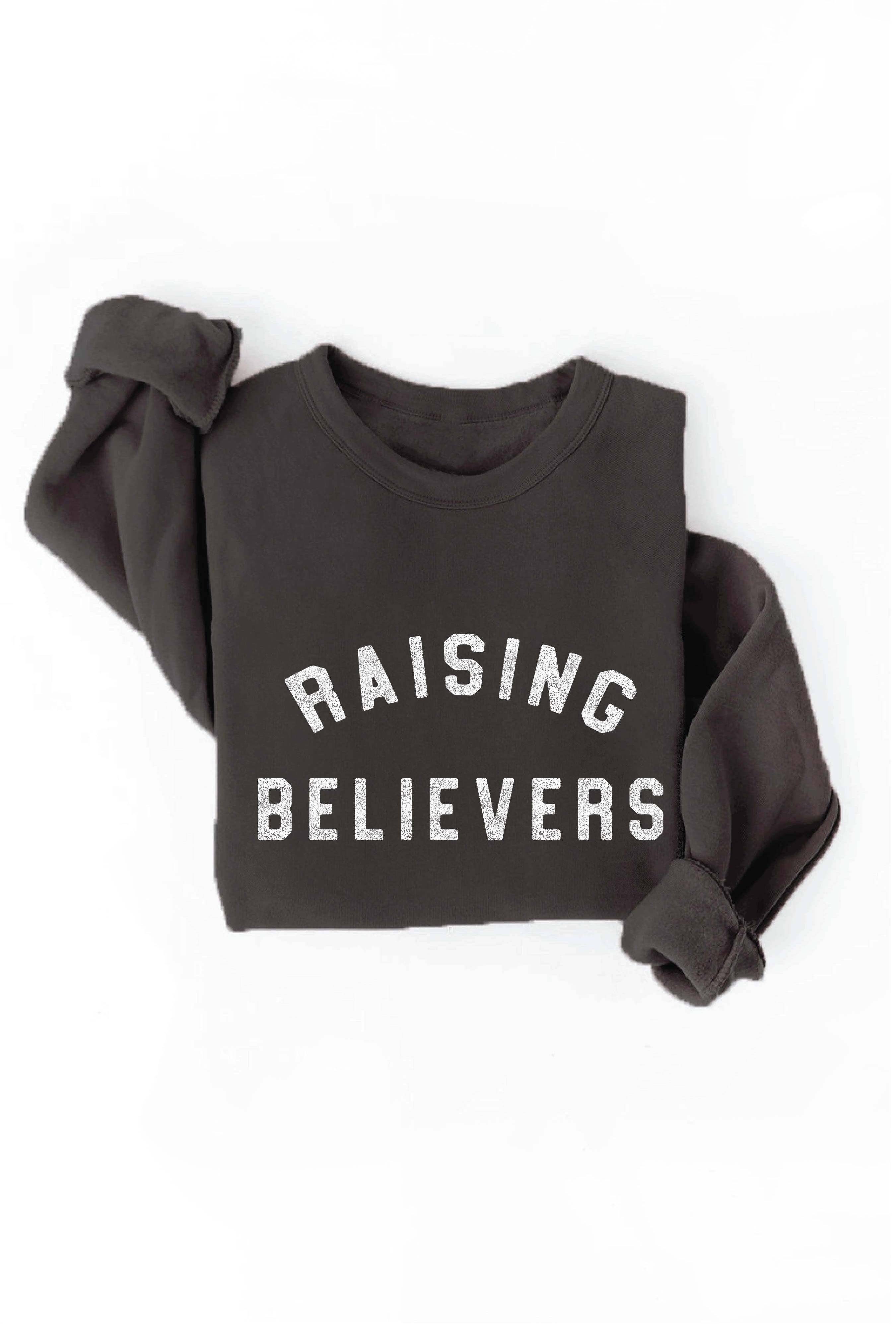 OAT COLLECTIVE - Wholesale Graphic Sweatshirt - Women's - RAISING BELIEVERS Graphic Sweatshirt - Fleece Pullover1