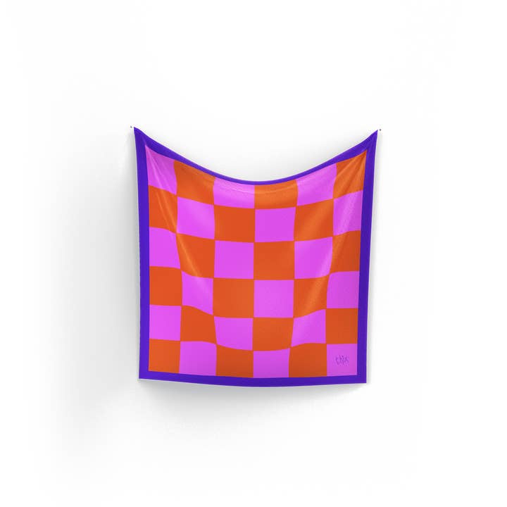 Check Me Out (Warm) Silk Bandana for wholesale by T. Hix Art