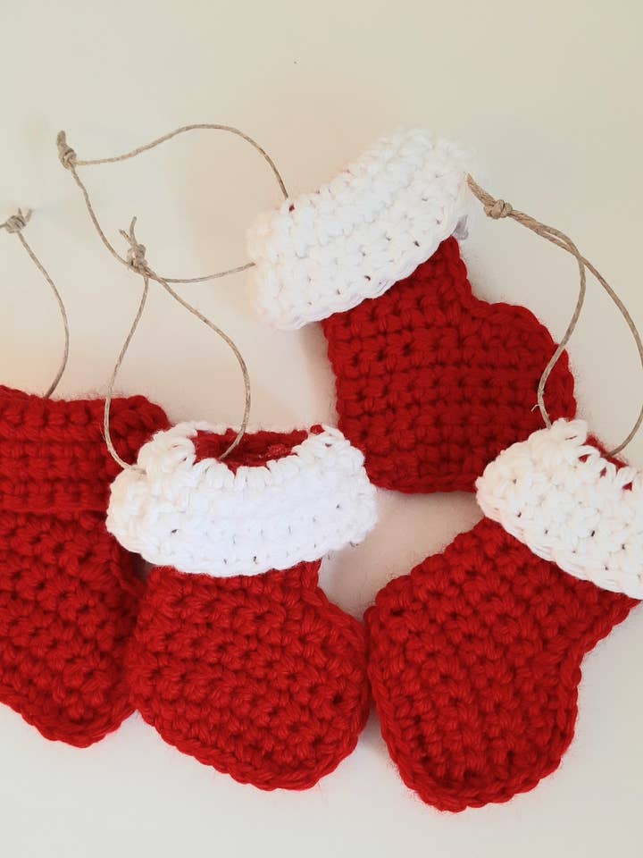 Juego de 4 mini botines - Decoración navideña - Hecho en Canadá para venta al por mayor de Bea'slittlestore