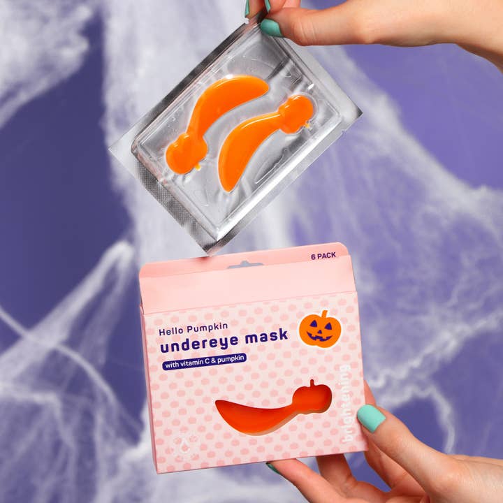 My Spa Life - Wholesale Eye treatment mask - Halloween Hello Pumpkin Brightening Undereye Masks - 6 Pairs2