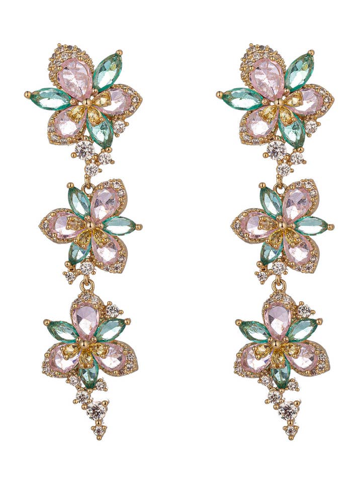 Aria CZ Tropfenohrringe für den Großhandel von Eye Candy Los Angeles