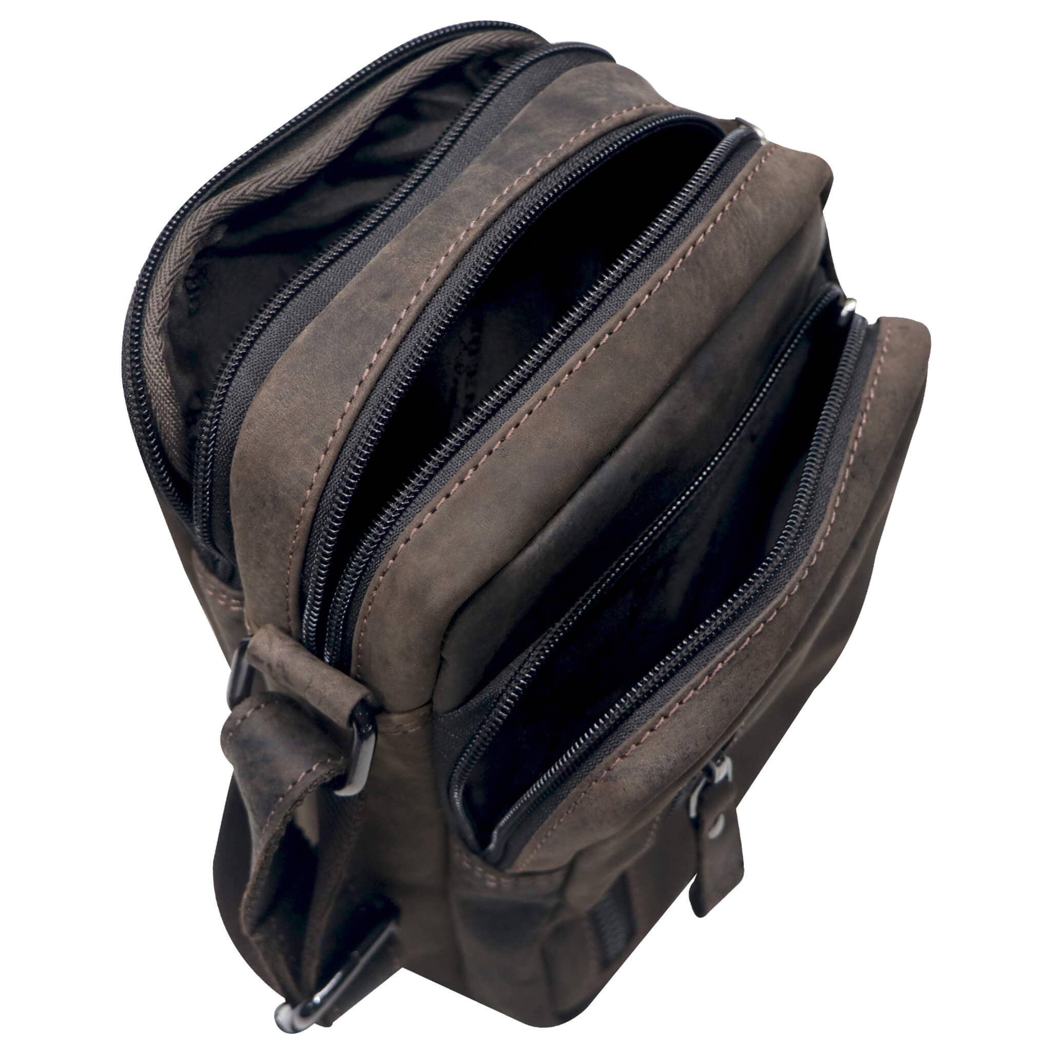 Greenwood – Engroshandel Crossbodytaske – unisex – Nili lille skuldertaske med flere rum Crossbody taske læder17