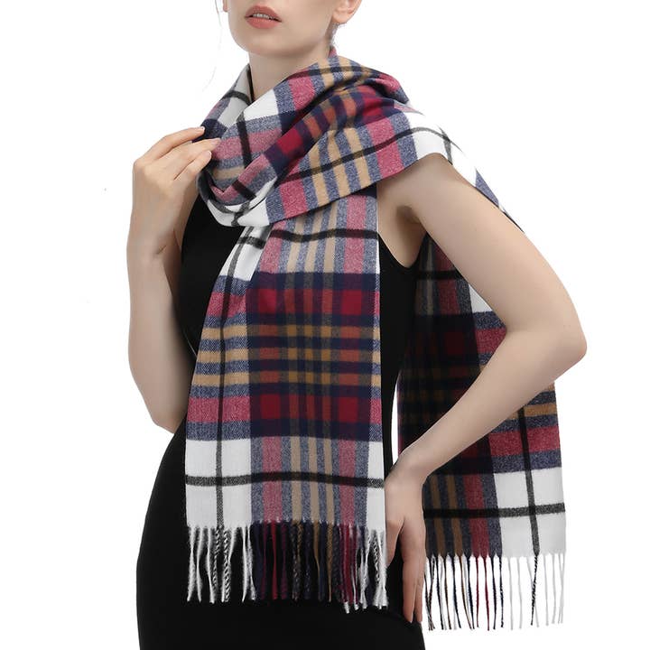 Fashion City - Wholesale Scarf - Women's - Classic Tartan Plaid Cashmere Feel Scarf 0