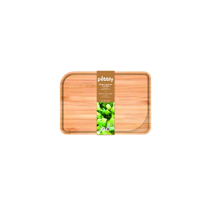 Natural Pebbly Bamboo Cutting Board Small 10x7" for wholesale on Faire