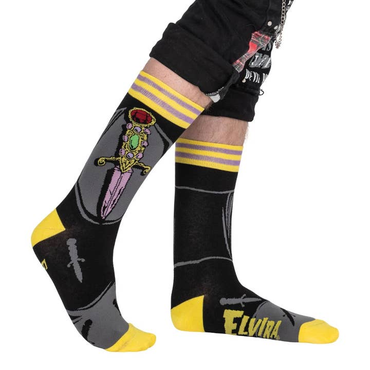 FootClothes LLC - Wholesale Socks - Unisex - Elvira I Cut You Crew Socks3