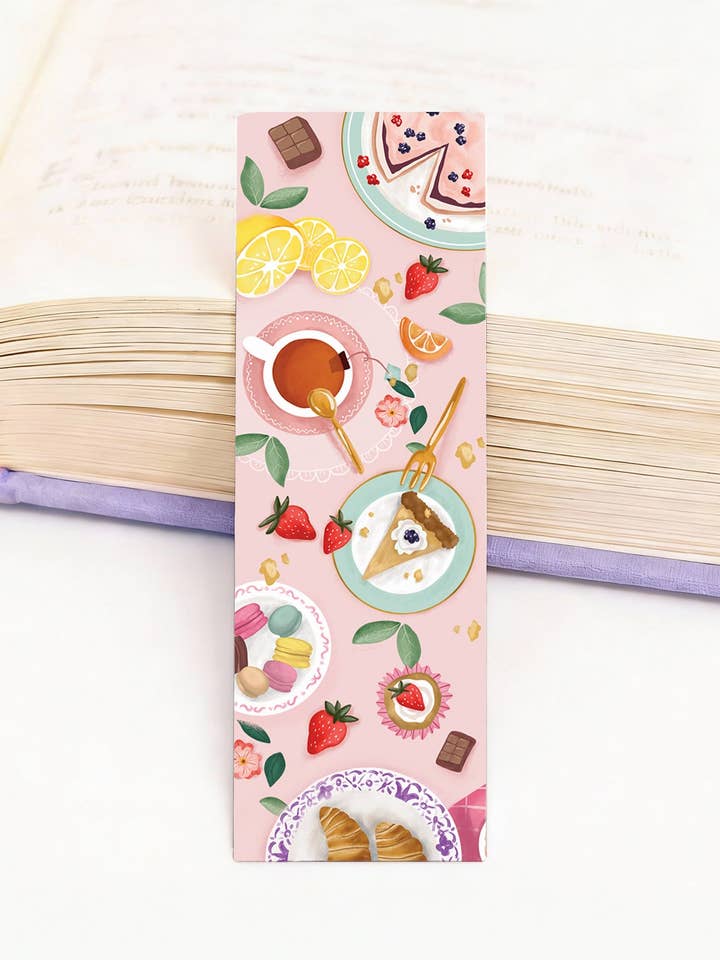 Segnalibro dolci caffè dolci torta tè amanti dei libri lettura per la vendita all'ingrosso da parte di Aniet Illustration