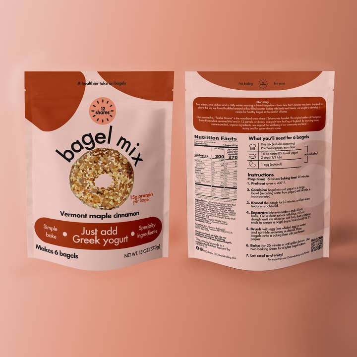 Vermont Maple Cinnamon Bagel Mix - JUST ADD GREEK YOGURT for wholesale by 12shares