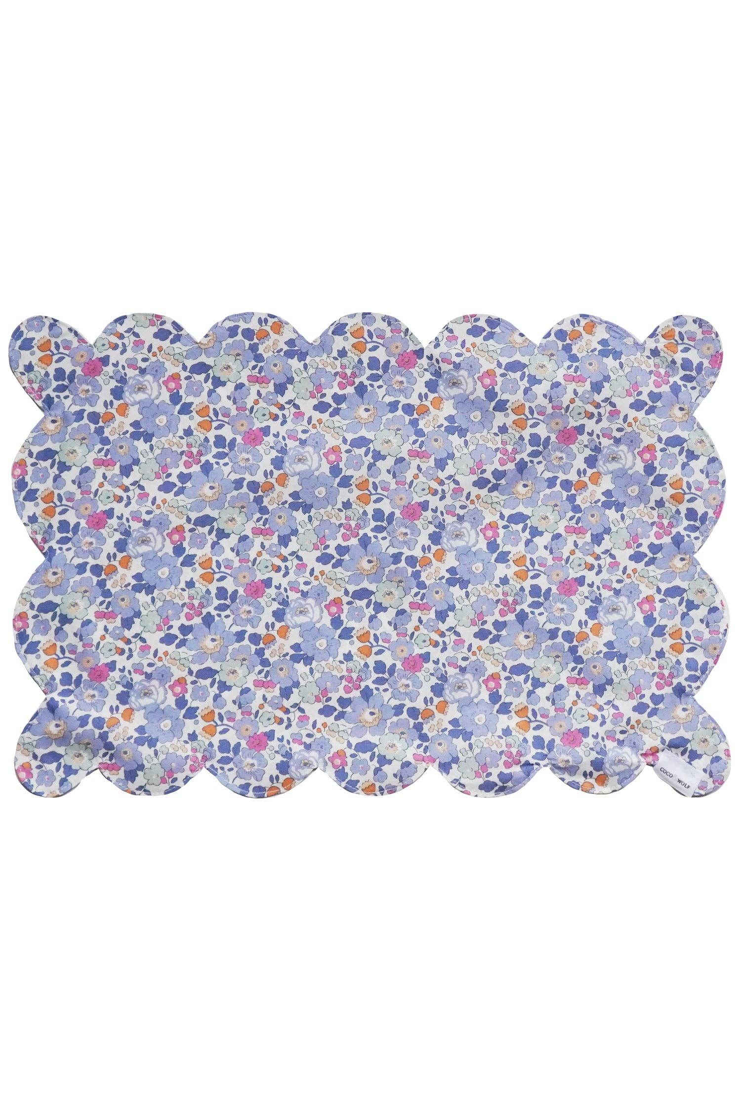 Coco & Wolf – wholesale Placemat – Reversible Scalloped Placemat made with Liberty Fabric BETSY4