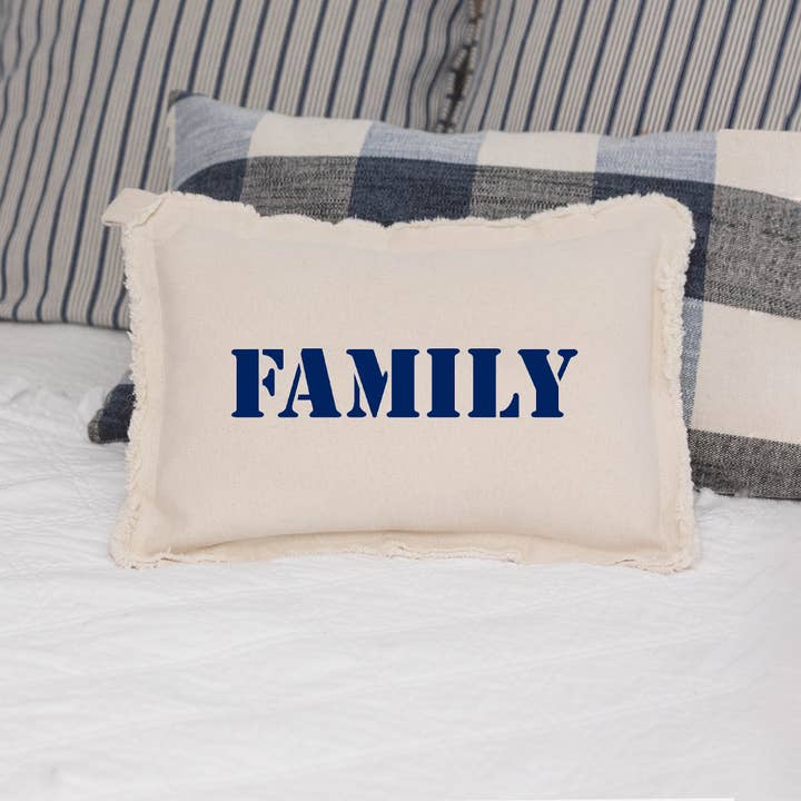 Rustic Marlin - Wholesale Lumbar Pillow - Personalized Your Word Stencil Lumbar Pillow
