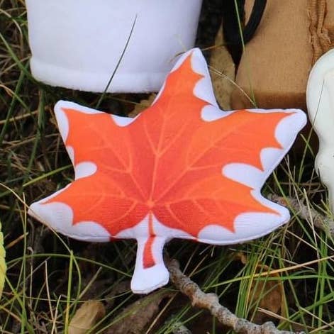 PPB - Feuille d'érable - Jouet couineur pour la vente par Pampered Pet Box