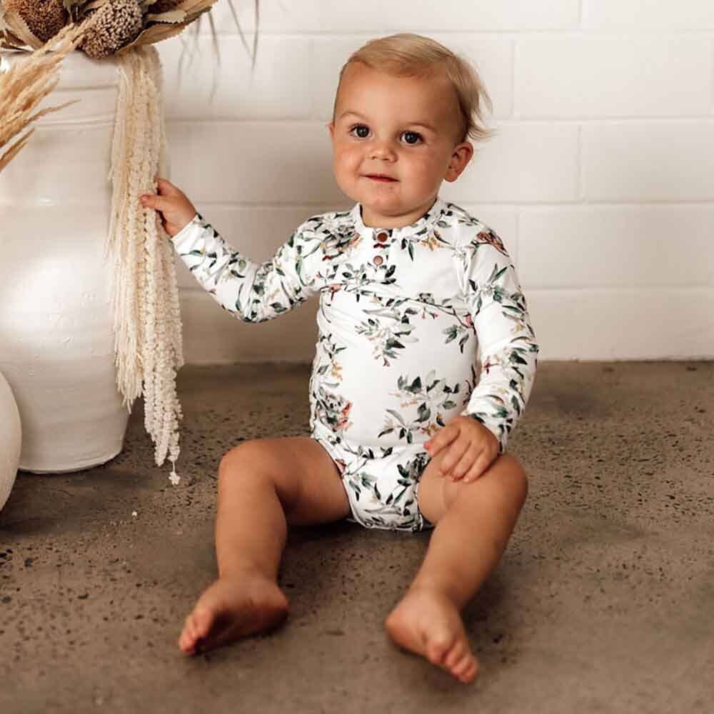 Snuggle Hunny - Wholesale Bodysuit (Non-Footed) - Baby - Eucalypt Long Sleeve Organic Bodysuit5