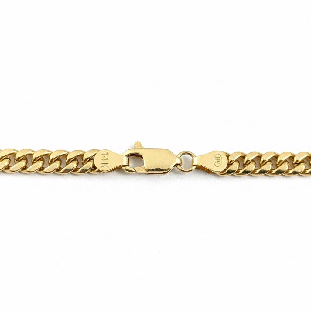 Prestige Jewelry - Wholesale Link & Chain Necklace - 14k Gold Semi-Solid Miami Cuban Link Chain 20in 4mm1