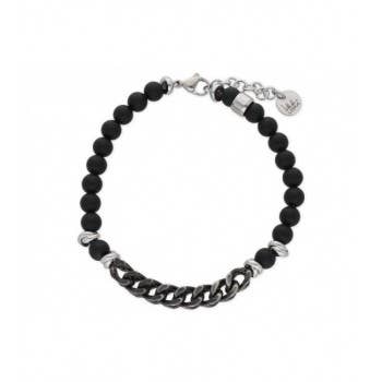 Bracelet en acier inoxydable avec pierres naturelles pour la vente par Liska