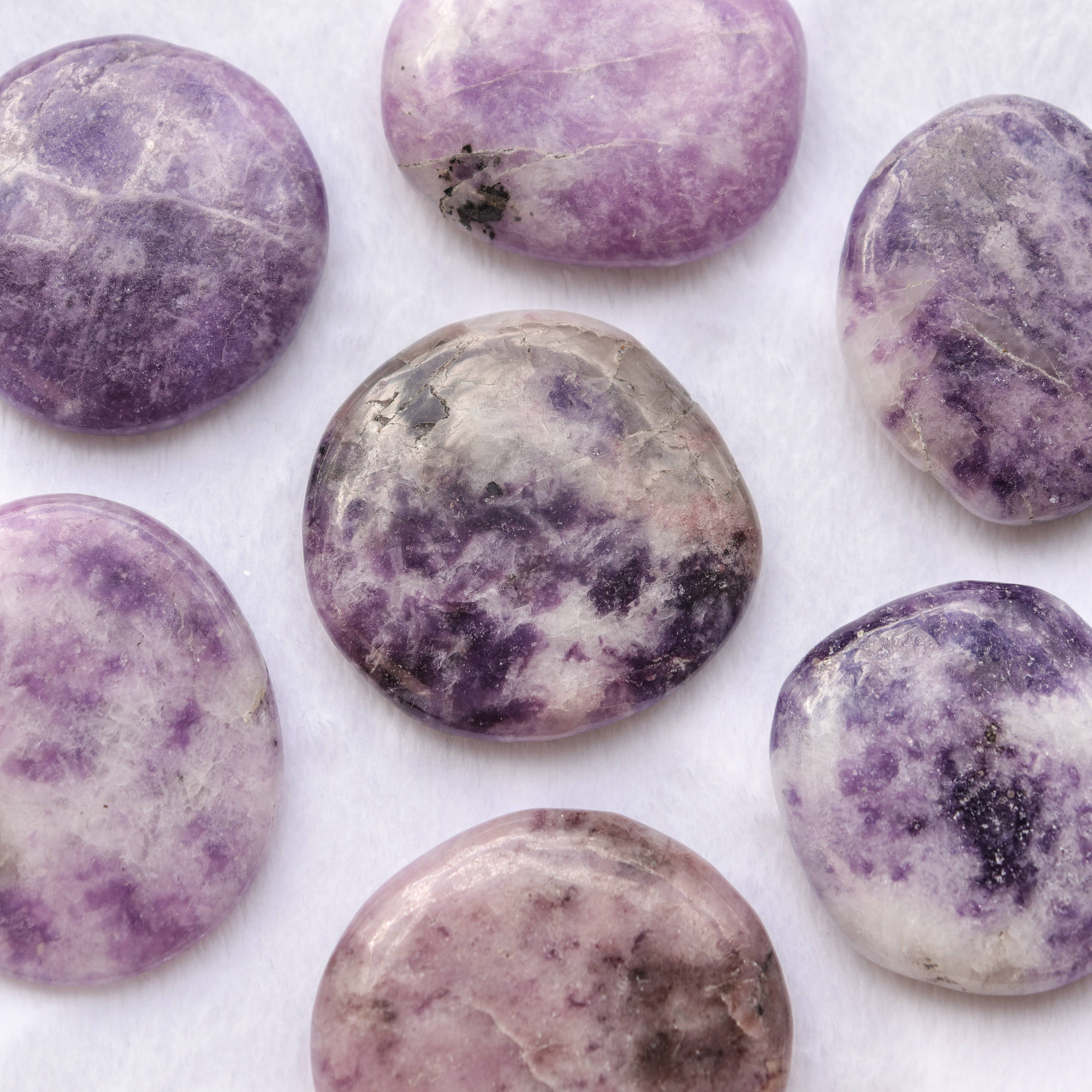 Natures Artifacts Inc - Wholesale Spiritual Stone/Crystal - Lepidolite Crystal Palm stones3