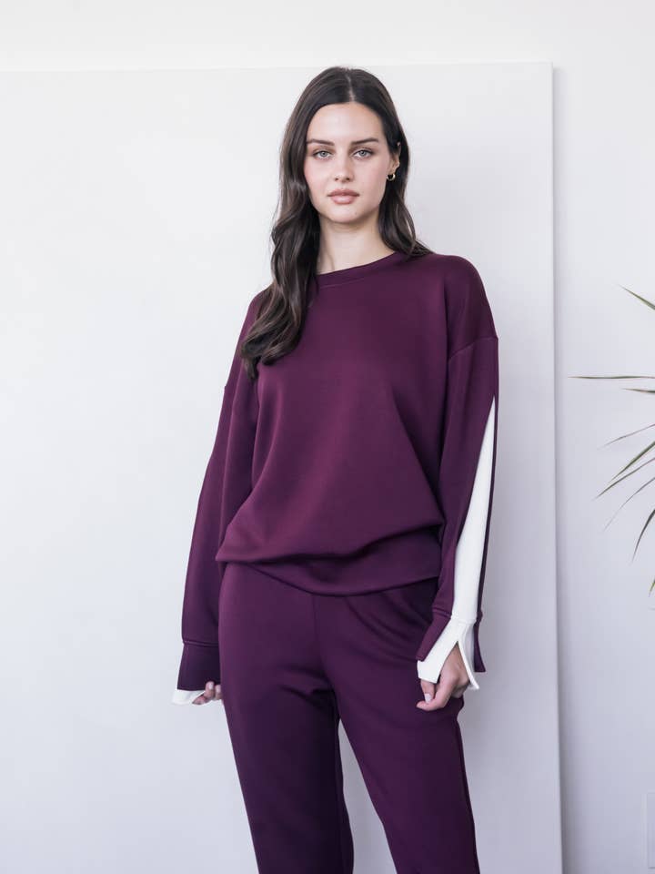 P. CILL Butter Modal Color Layered Long Sleeve Top for wholesale by P. CILL
