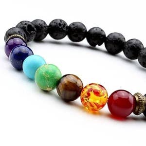 7 chakra Natural Beads [ 6mm ] Gemstone Mala for Unisex