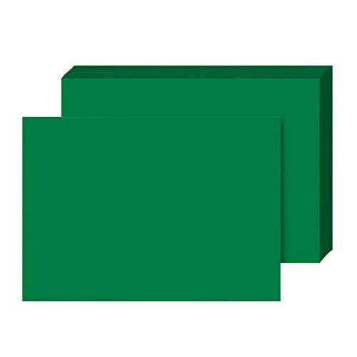 Biglietti per appunti piatti Holiday Green 5x7", 165 libbre (176 gsm) | 50 per confezione per la vendita all'ingrosso da parte di Fine Cardstock