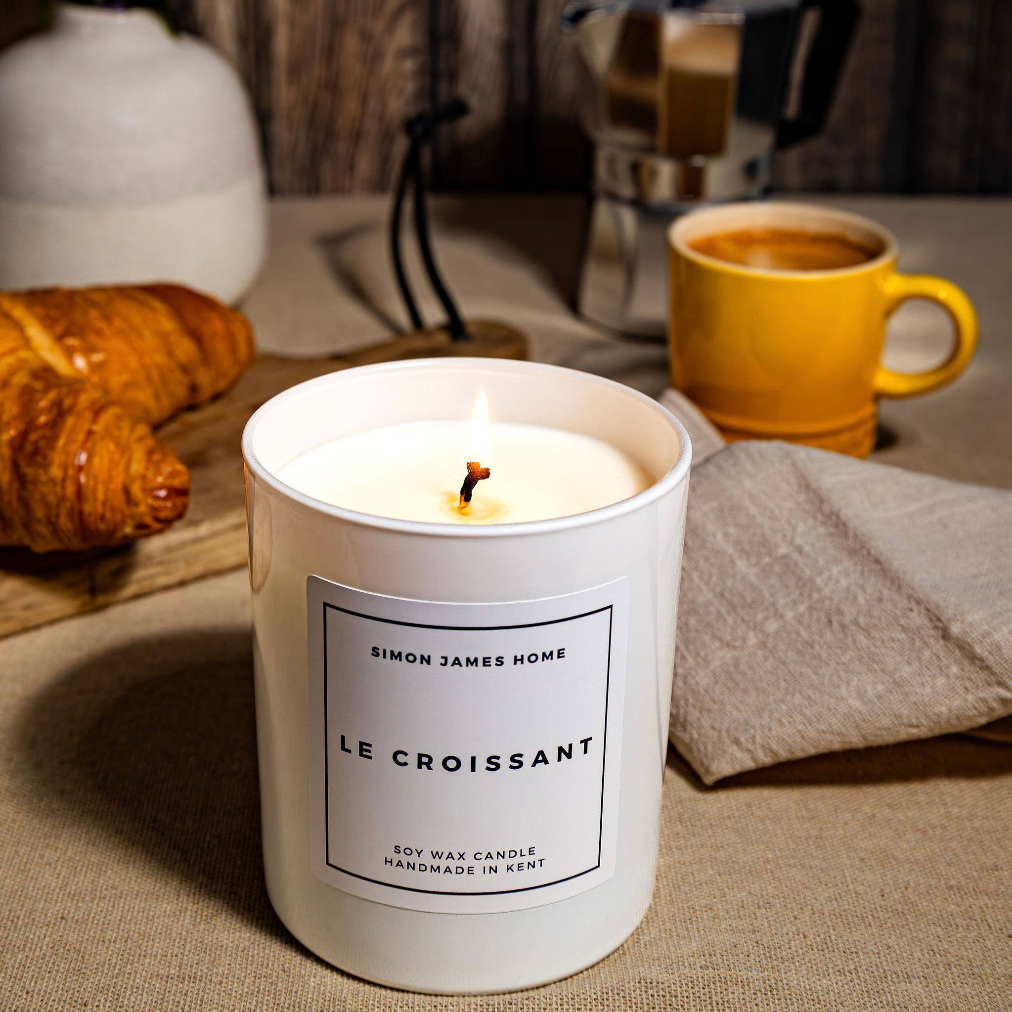 Simon James Home – wholesale Jar/filled candle – Le Croissant Handmade Soy Wax Candle - The Ultimate Croissant Candle4