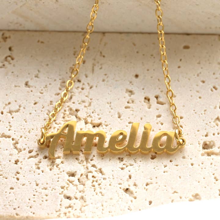 Blueyejewelry - Wholesale Pendant/Charm Necklace - Custom Name Necklace - 18k Gold Personalized Name Necklace