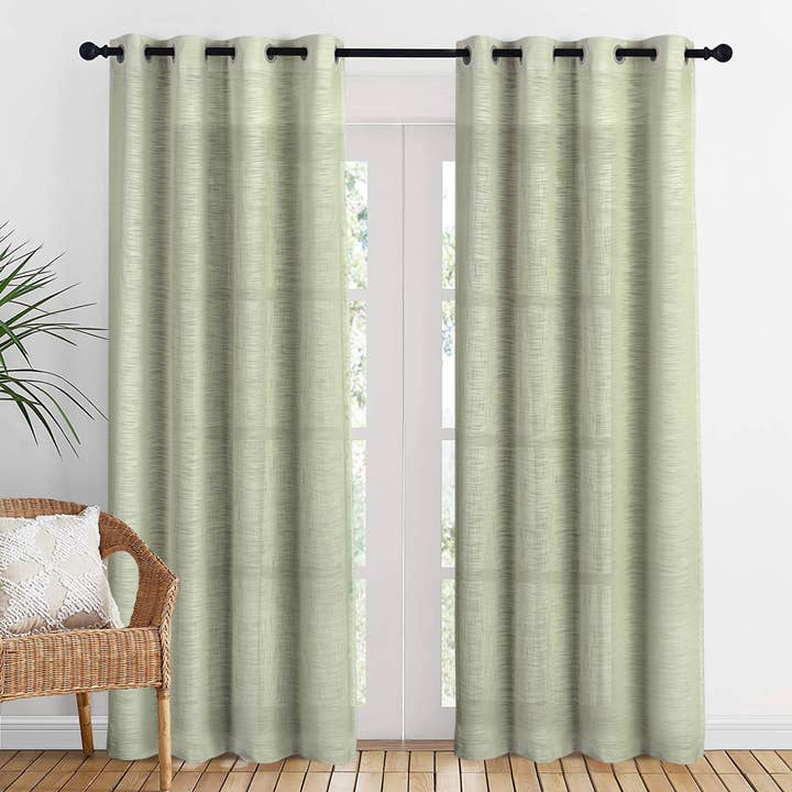 Cottonpassion_US - Wholesale Curtain - Long Window Sheer Curtain 100% Cotton Drape 50x84" 1 Panel18