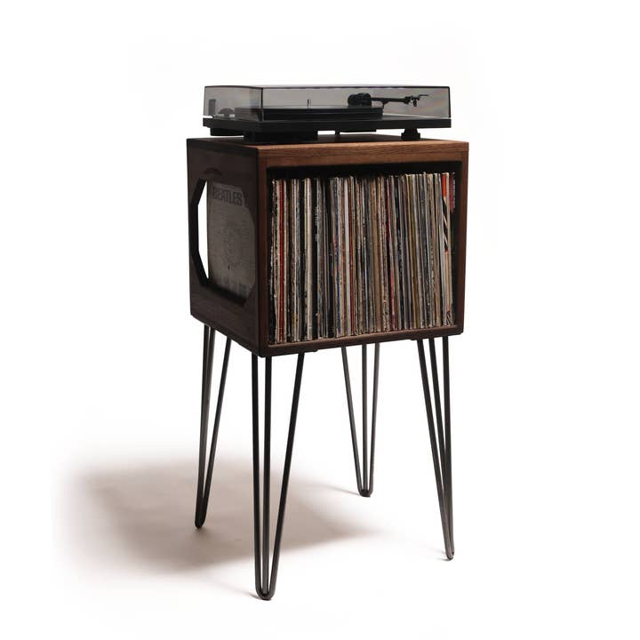 The Zenith Tallboy - Vinyl Record Storage Turntable Stand La for wholesale by WickerWoodWorks