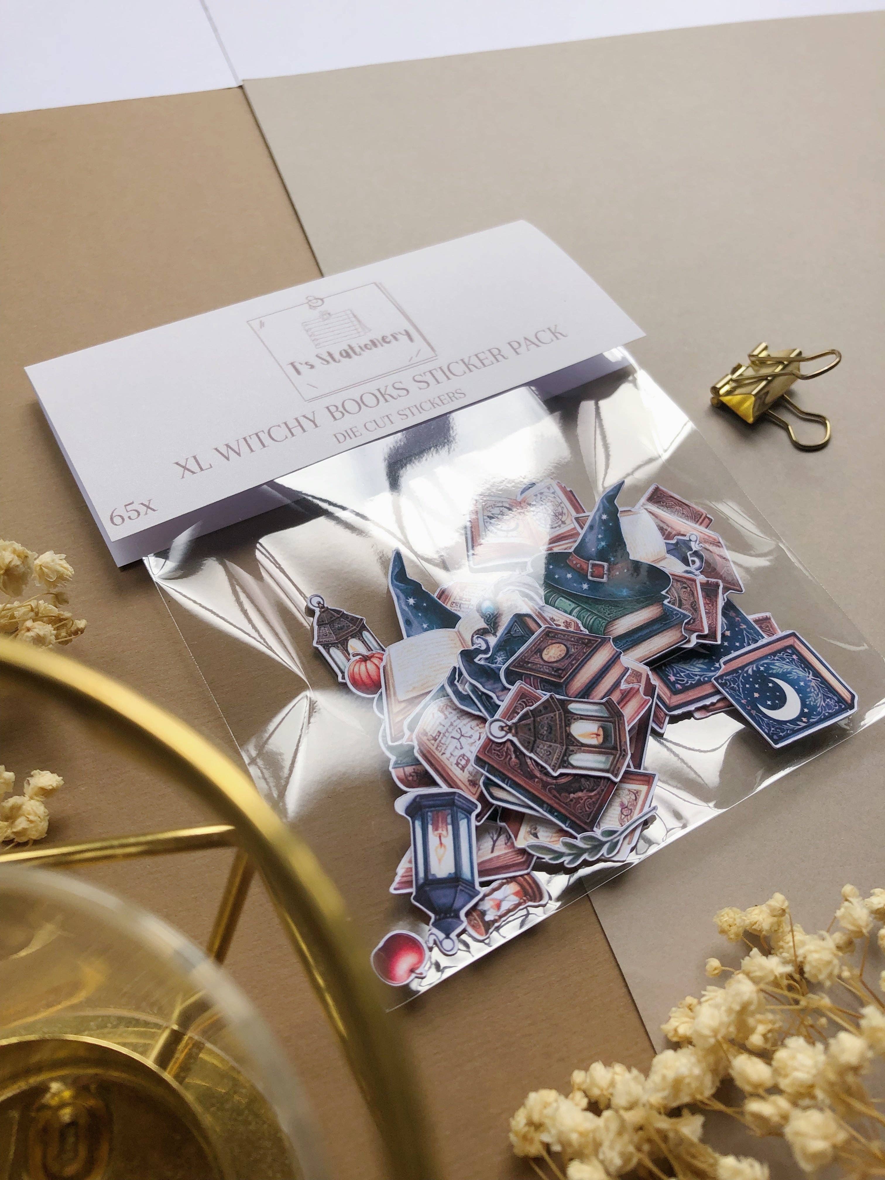 T's Stationery - Wholesale Sticker - "65Pcs XL Witchy Books" Sticker Pack4