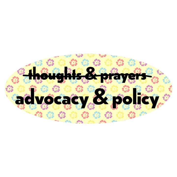 Advocacy & Policy Sticker for wholesale by Own Your Pride