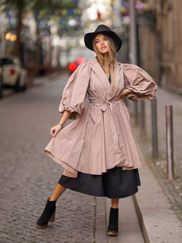 Abrigo largo con cinturón para venta al por mayor de BOHOME